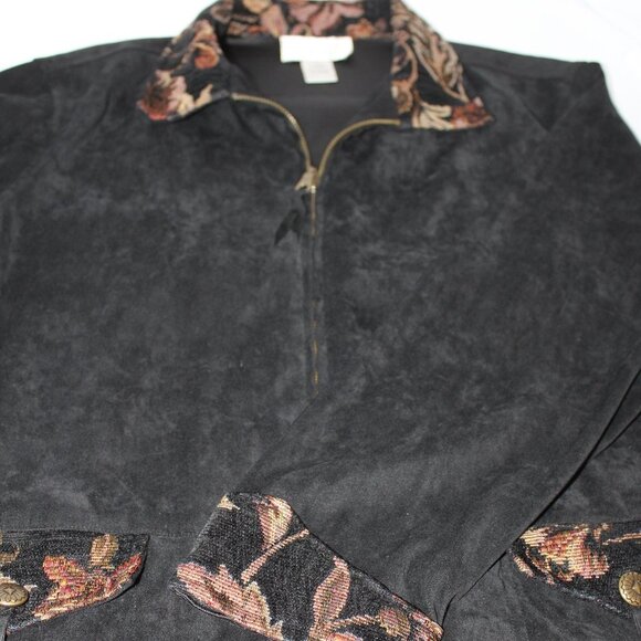 Susan Graver Style Black Western Style Jacket - Picture 10 of 11